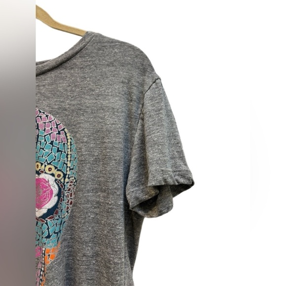 CHASER Day of the Dead colorful skull Cotton Blend Tshirt in grey, Medium - Picture 7 of 7